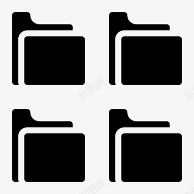 文件夹文件夹和文档4填充图标图标