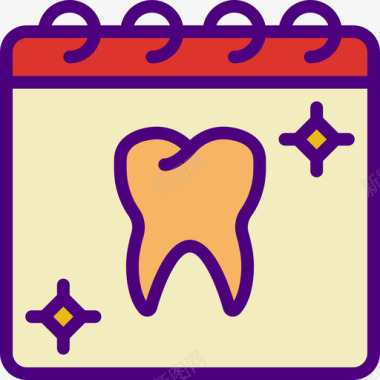 预约牙科10线颜色图标图标