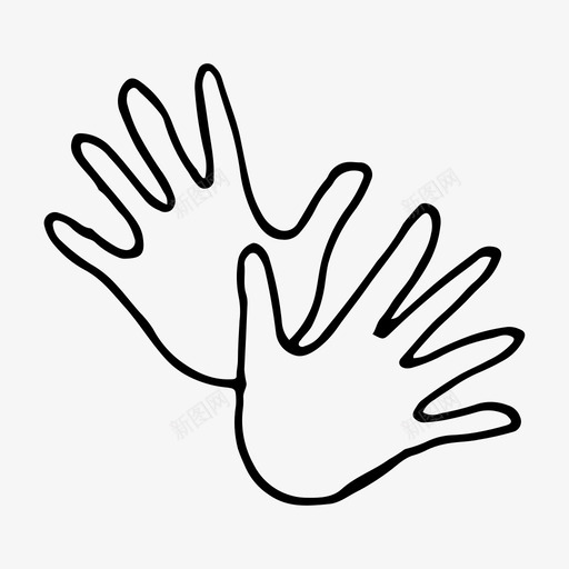 手掌手套手绘图标svg_新图网 https://ixintu.com 手套 手掌 手绘 素描