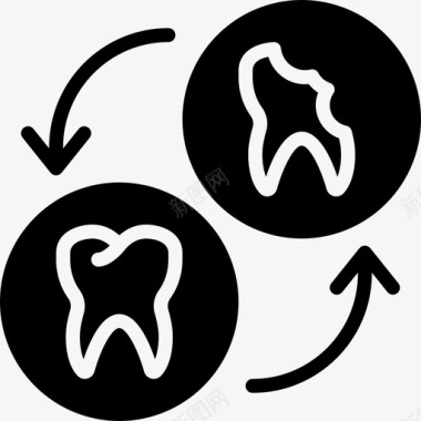 牙牙科9实心图标图标