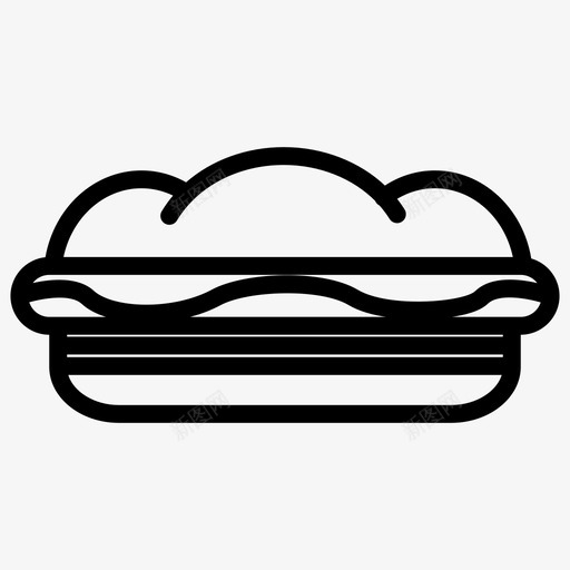 汉堡食物餐图标svg_新图网 https://ixintu.com 汉堡 肉 食物 餐 餐厅粗体线条6