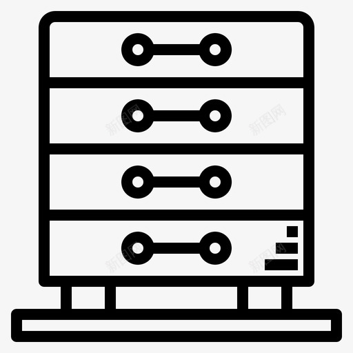 抽屉家用设备9线性图标svg_新图网 https://ixintu.com 家用 抽屉 线性 设备