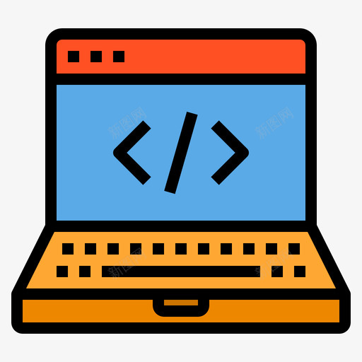 开发网站类型7线颜色图标svg_新图网 https://ixintu.com 开发 线颜色 网站类型7