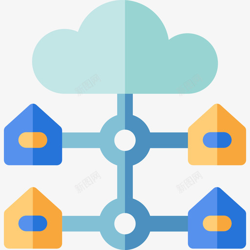 云domotics24扁平图标svg_新图网 https://ixintu.com domotics24 云 扁平