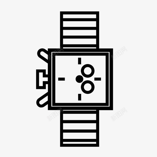 手表时钟珠宝图标svg_新图网 https://ixintu.com 手表 时钟 时间 有手 没有 珠宝 长方形