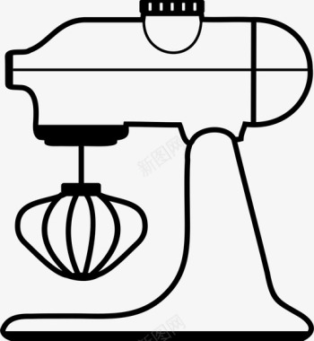 搅拌机厨师设备图标图标