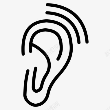 耳朵通讯听觉图标图标