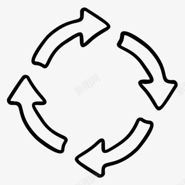 循环使用循环箭头重用符号图标图标