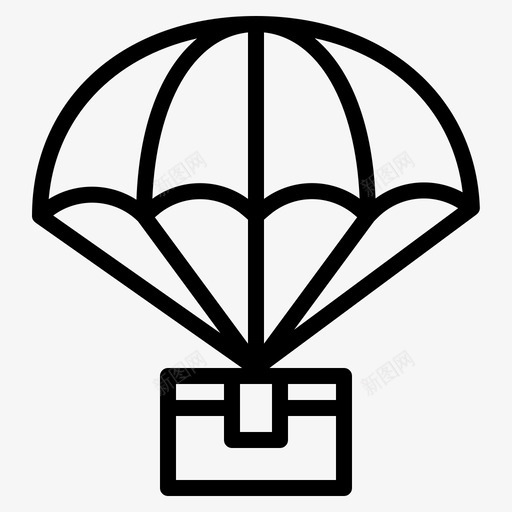 包裹寄送包裹降落伞图标svg_新图网 https://ixintu.com 包裹 包裹寄送 递送服务 降落伞