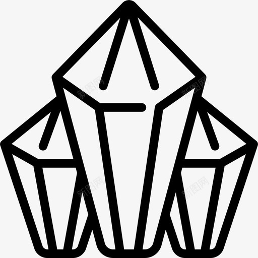 钻石元素游戏图标svg_新图网 https://ixintu.com 元素 游戏 游戏元素轮廓 钻石