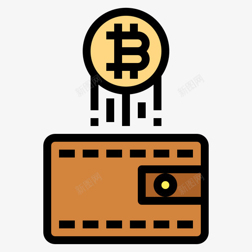 钱包比特币122线性颜色图标svg_新图网 https://ixintu.com 比特币122 线性颜色 钱包