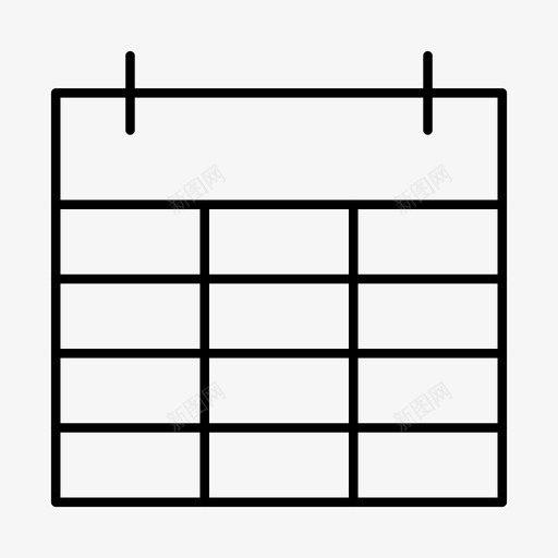 日历日期材料细线集2图标svg_新图网 https://ixintu.com 日历 日期 材料 细线