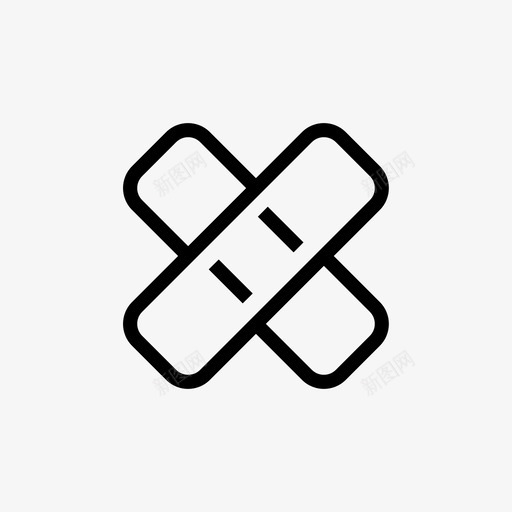 绷带覆盖物伤口图标svg_新图网 https://ixintu.com 伤口 医疗保健 皮肤 石膏 绷带 覆盖物