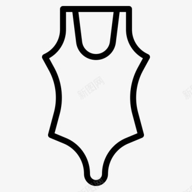 泳衣衣服120直线型图标图标