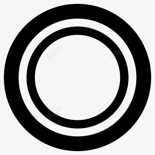 圆双轮廓图标svg_新图网 https://ixintu.com 圆形 形状 轮廓