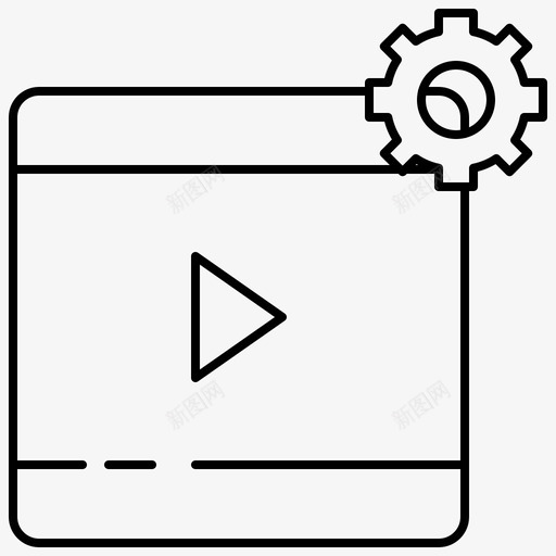 视频服务互联网媒体图标svg_新图网 https://ixintu.com 互联网 在线 媒体 平面设计 视频服务 设置