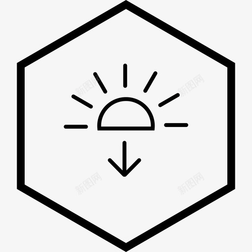 日落傍晚日出图标svg_新图网 https://ixintu.com 傍晚 天气 日出 日落