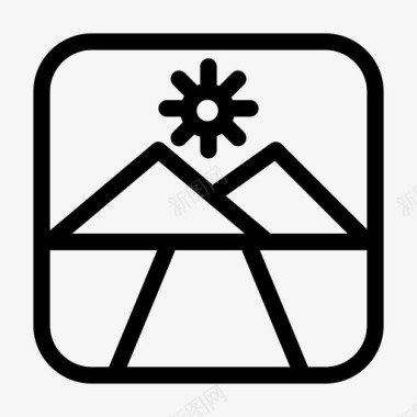 山水山川自然图标图标