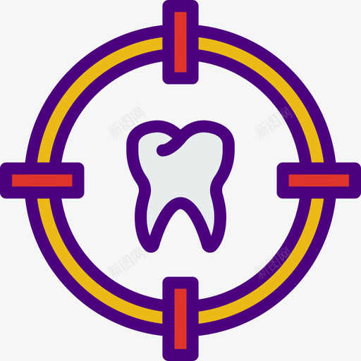 目标牙科10线性颜色图标svg_新图网 https://ixintu.com 牙科 目标 线性 颜色
