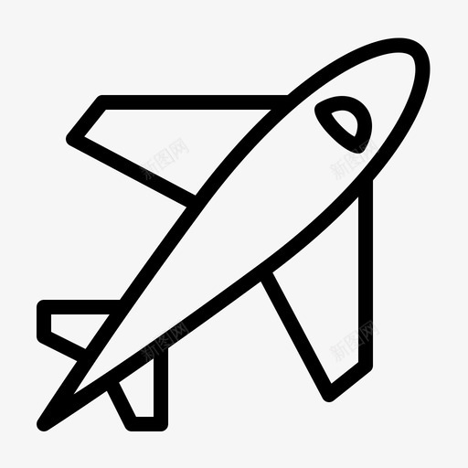 飞机夏季概要图标svg_新图网 https://ixintu.com 夏季 概要 飞机