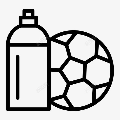 球员水饮料瓶子休息图标svg_新图网 https://ixintu.com 休息 球员 瓶子 足球 饮料