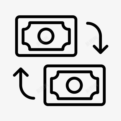 转账兑换货币融资图标svg_新图网 https://ixintu.com 兑换 货币融资 转账