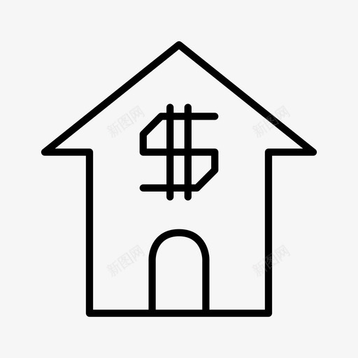 价格城市房产图标svg_新图网 https://ixintu.com 价格 住宅 城市 房产 房地产 房子