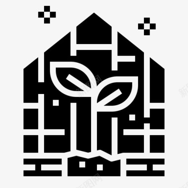 温室农场园艺图标图标