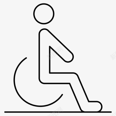 残疾人无障碍健康图标图标