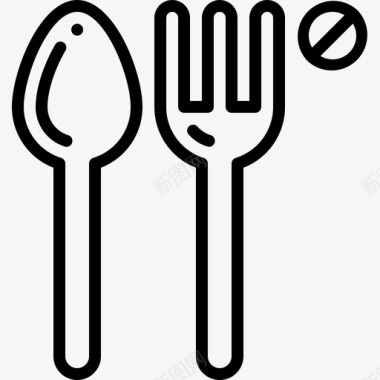 禁食吃饭叉子图标图标