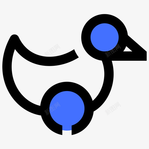鸭子玩具40蓝色图标svg_新图网 https://ixintu.com 玩具 蓝色 鸭子