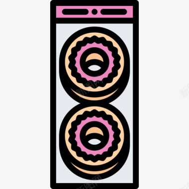甜甜圈零食2颜色图标图标