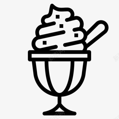 冰淇淋食品甜品图标图标