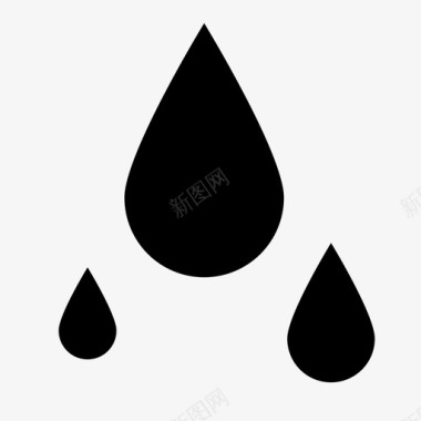降水水滴雨滴图标图标