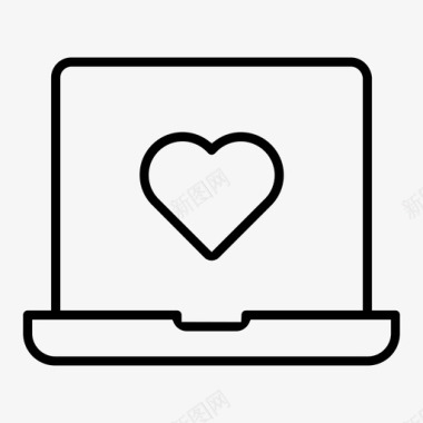笔记本电脑心脏笔记本电脑屏幕笔记本电脑屏幕心脏图标图标
