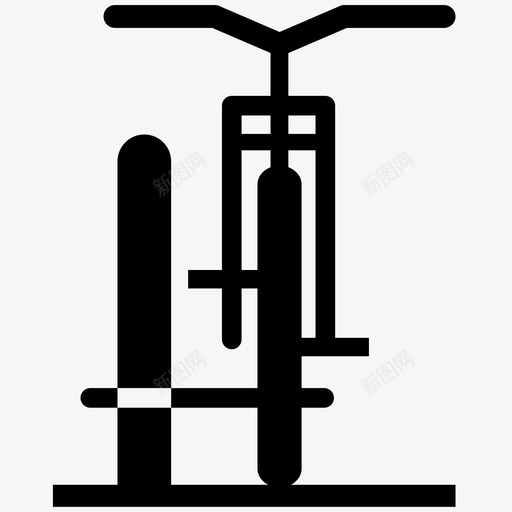 自行车架自行车锁图标svg_新图网 https://ixintu.com 安全 自行 自行车 车架 防盗