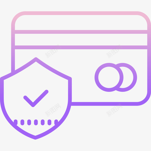 借记卡安全16轮廓渐变图标svg_新图网 https://ixintu.com 借记卡 安全16 轮廓渐变