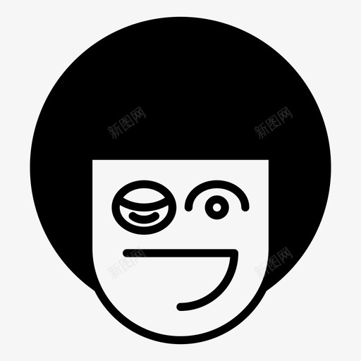 男孩眨眼表情图标svg_新图网 https://ixintu.com 孩子 男孩 男孩表情1半 眨眼 脸 表情