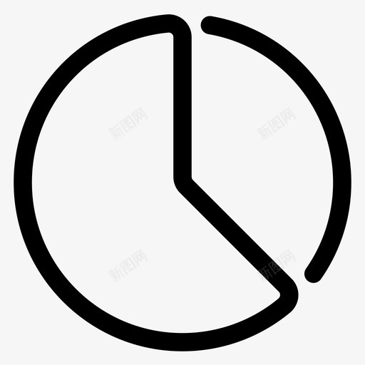 饼图时钟图表图标svg_新图网 https://ixintu.com 图表 基本 时钟 统计 饼图