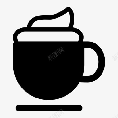 拿铁咖啡因杯子图标图标