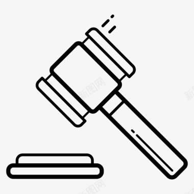 法律木槌正义图标图标