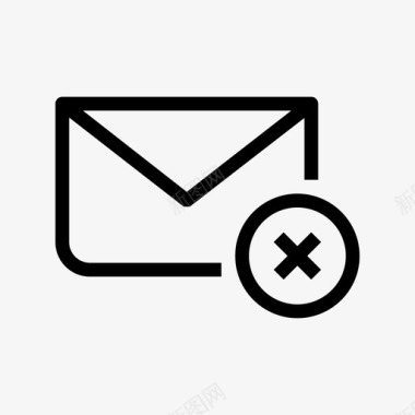 电子邮件取消信件消息图标图标