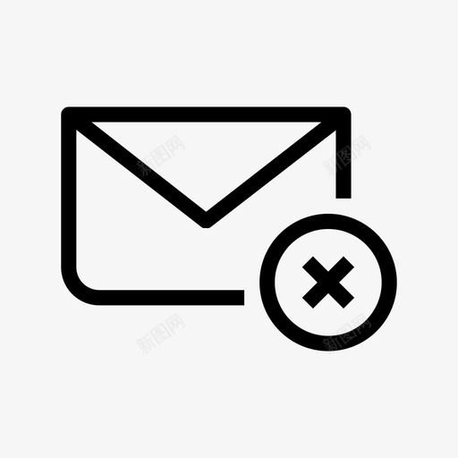 电子邮件取消信件消息图标svg_新图网 https://ixintu.com 信件 取消 消息 电子邮件 邮件