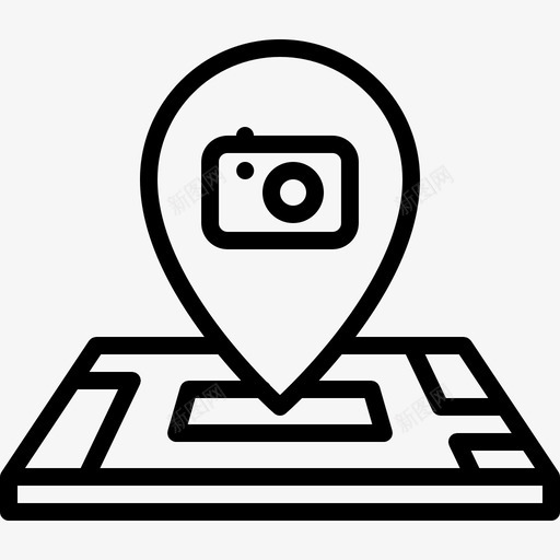 照相机摄影师线性图标svg_新图网 https://ixintu.com 摄影师 照相机 线性
