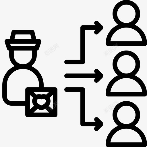 婚礼请柬心形信件图标svg_新图网 https://ixintu.com 信件 复古 婚礼 心形 请柬