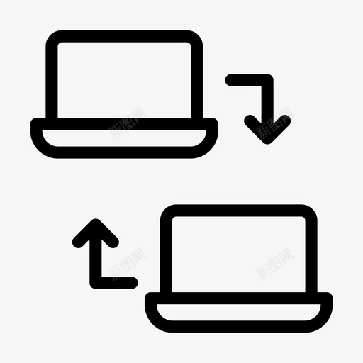 数据共享计算机交换图标svg_新图网 https://ixintu.com 交换 传输 共享 字形 数据 膝上型 计算机 项目管理