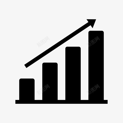 条形图增长利润图标svg_新图网 https://ixintu.com 上升 利润 图表 增长 字形 形图 成功 条形图 趋势