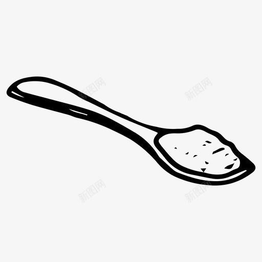 勺子手绘厨房图标svg_新图网 https://ixintu.com 勺子 厨房 手绘 测量匙