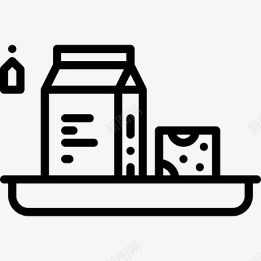 牛奶和奶酪食品健康图标图标