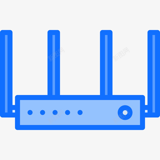 路由器设备46蓝色图标svg_新图网 https://ixintu.com 蓝色 设备 路由器
